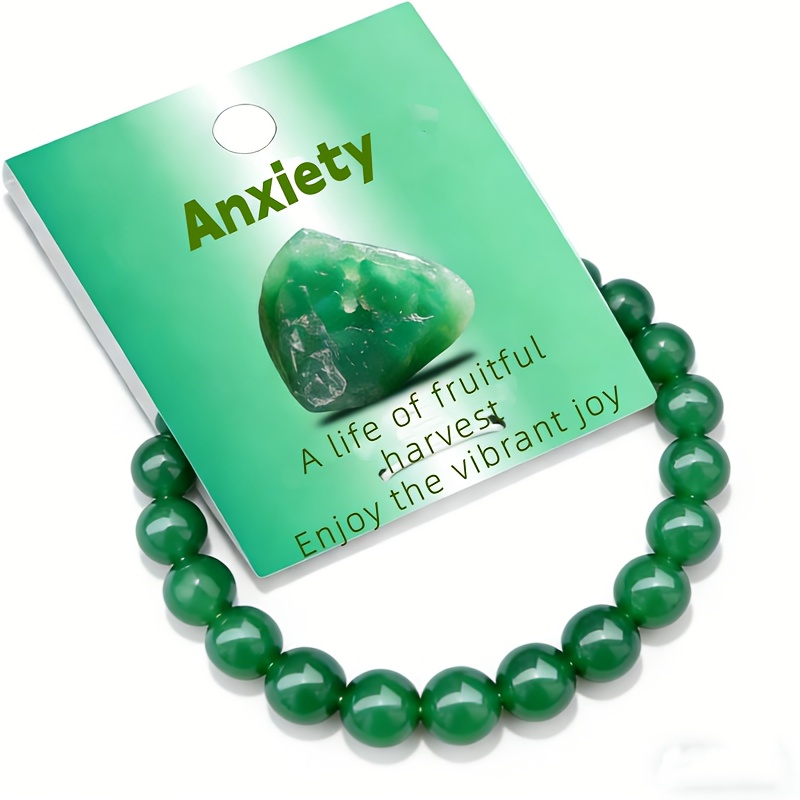 Agate Wealth Bracelet - 8mm Green Agate, Jewelry, Unisex, Perfect Gift For Any Occasion, Bohemian Style, Stylish Additions, Durable Stone, High-quality , Spiritual , For Teenager