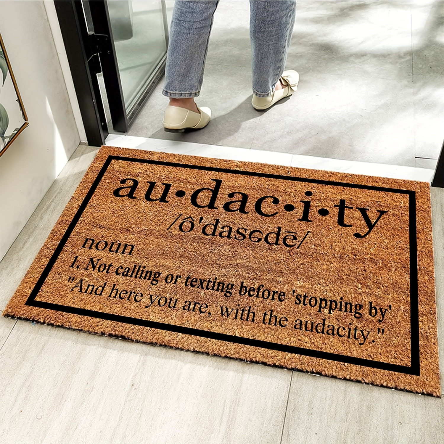 

Funny Coir Doormat Welcome Front Porch For The Entrance Way Personalized Rug Outdoor With Heavy-duty Non Slip Doormat 23.6 X 15.7inch