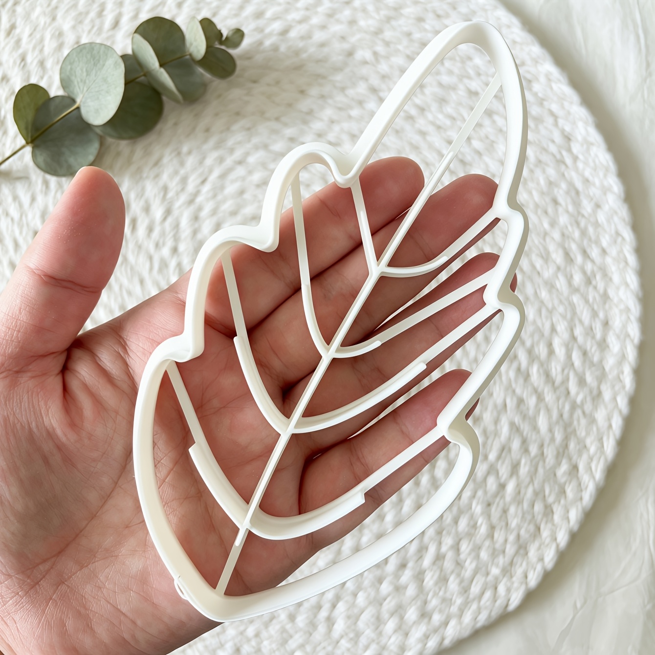 TEMU Outil de bricolage sur le thème de avec moule réaliste de coupe en feuille d'érable et impression de veines, pour la fabrication de bijoux en