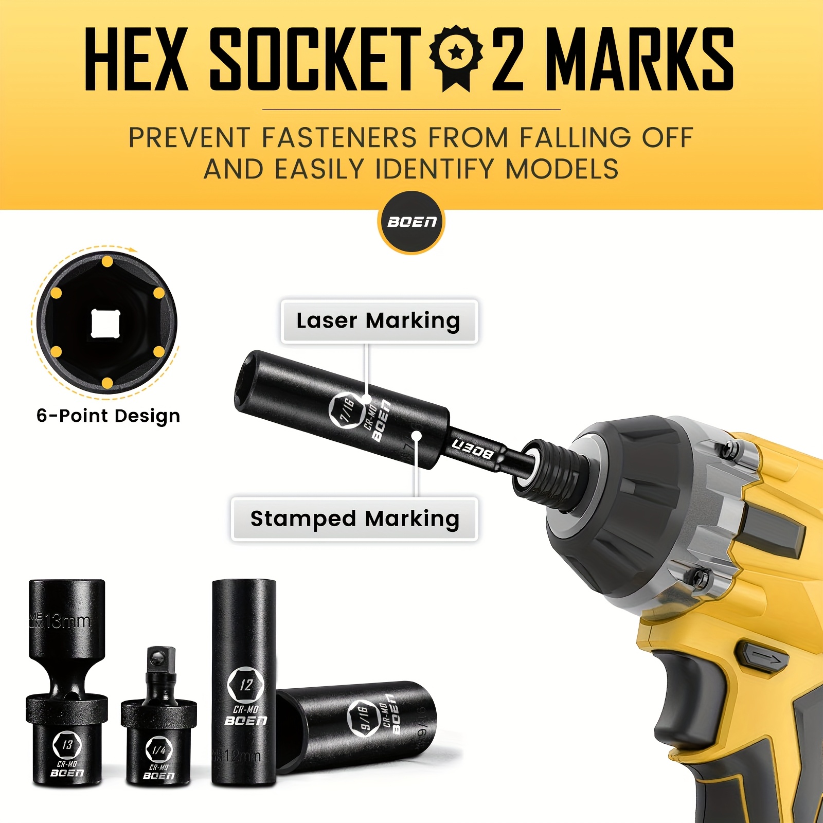 72pcs Standard SAE (3/16-9/16 Inch) - Metric 1/4 Drive Swivel Socket Set - Image 7