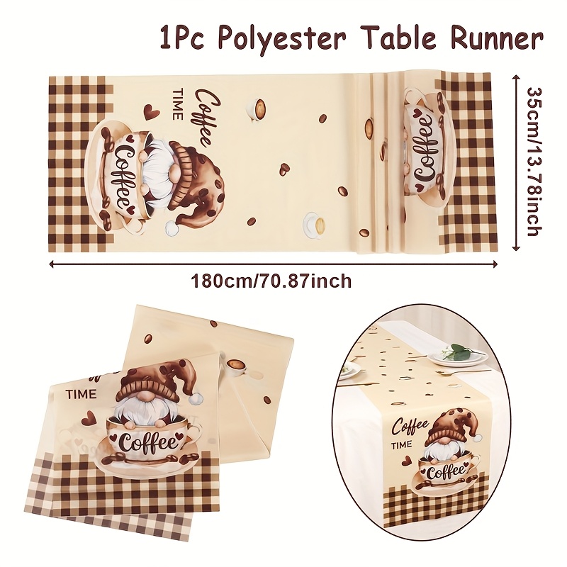 Image of 1pc Table Runner, Table Runner, Dresser Scarves Table Flag, For Dinner, Holiday, Parties, Banquet, Room Decor, Home Decor, Home Supplies