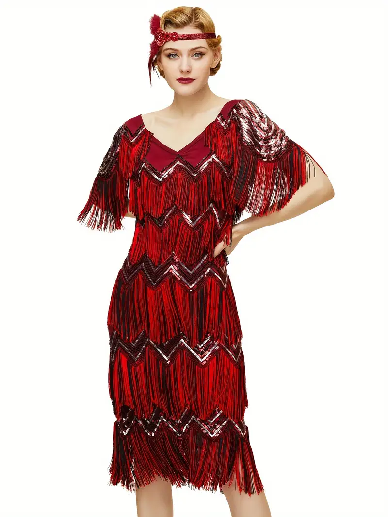 red flapper dress with sleeves 1920s red flapper dress with elbow length sleeves