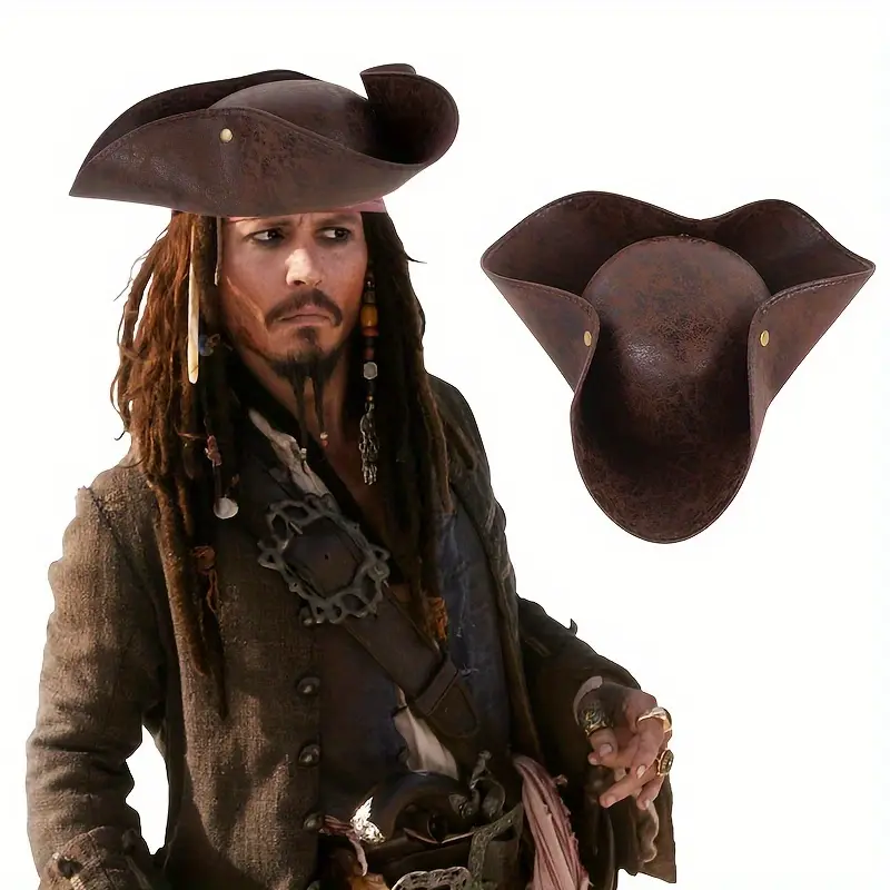 hat for adults faux leather costume accessory for birthday halloween themed parties hand washable electricity free featherless role playing prop cosplay gear details 1