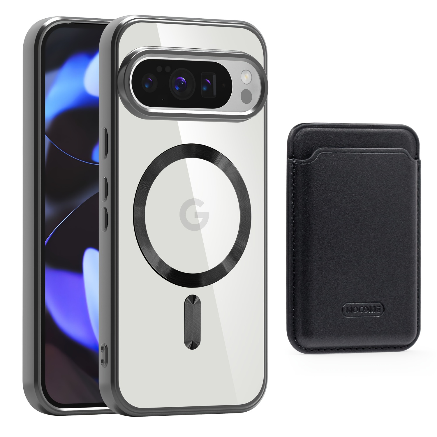 TEMU Phone Case - Applicable Google Pixel 9 Pro Xl Phone Case Supports Wireless Magnetic Charging Pixel 10 Pro Case With Card Holder Electroplated