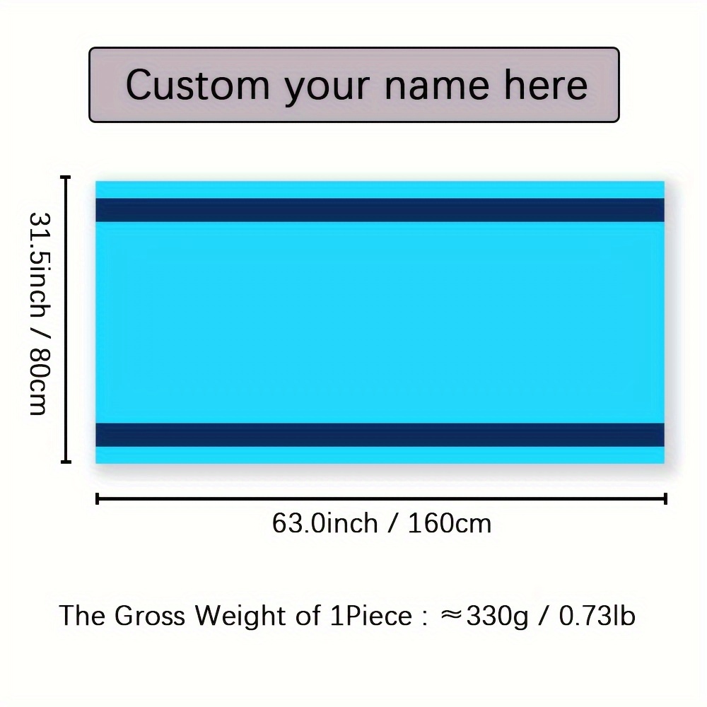 TEMU 1pc, Customize Beach Towel, Name Custom Beach Towel, Absorbent Beach Towel, Large Summer Beach Blanket, Gift For Men Women Beach Pool Party,