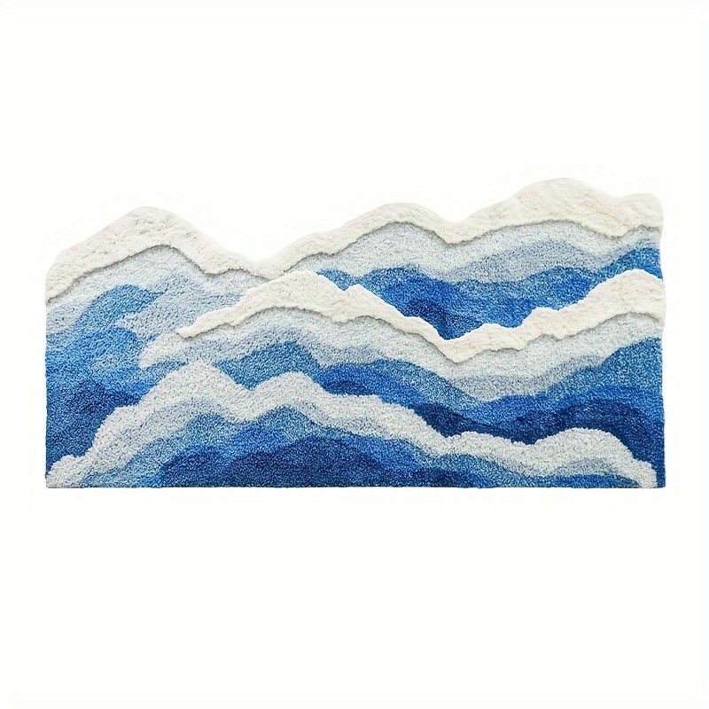 1pc   flocking bathroom non slip mat front bed blanket coffee table non slip   shaped living room bedroom   pad floor mat fluffy plush winter decor Product details 0