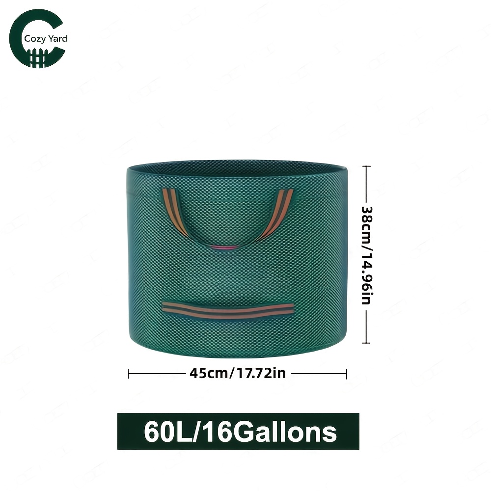 Image of 1pc Heavy-duty Outdoor Yard Waste Bag, /300l/120l/60l - Durable Pp Material, Large Capacity For Fall Leaves, For Leaves, Grass, Branches, Yard Waste & Outdoor Garden Cleaning