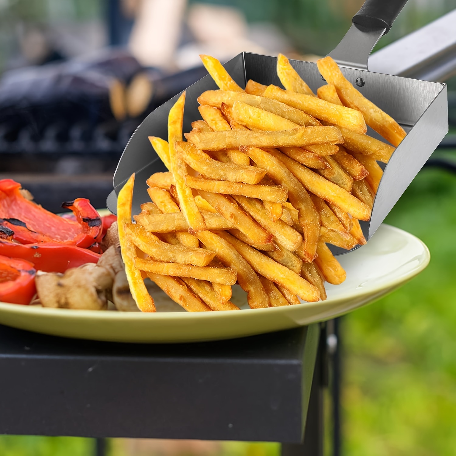 Image of Spot Stainless Steel Food Transfer Shovel Snack Mobile Shovel Barbecue Tool Wide And Labor- Food Shovel Wok Shovel