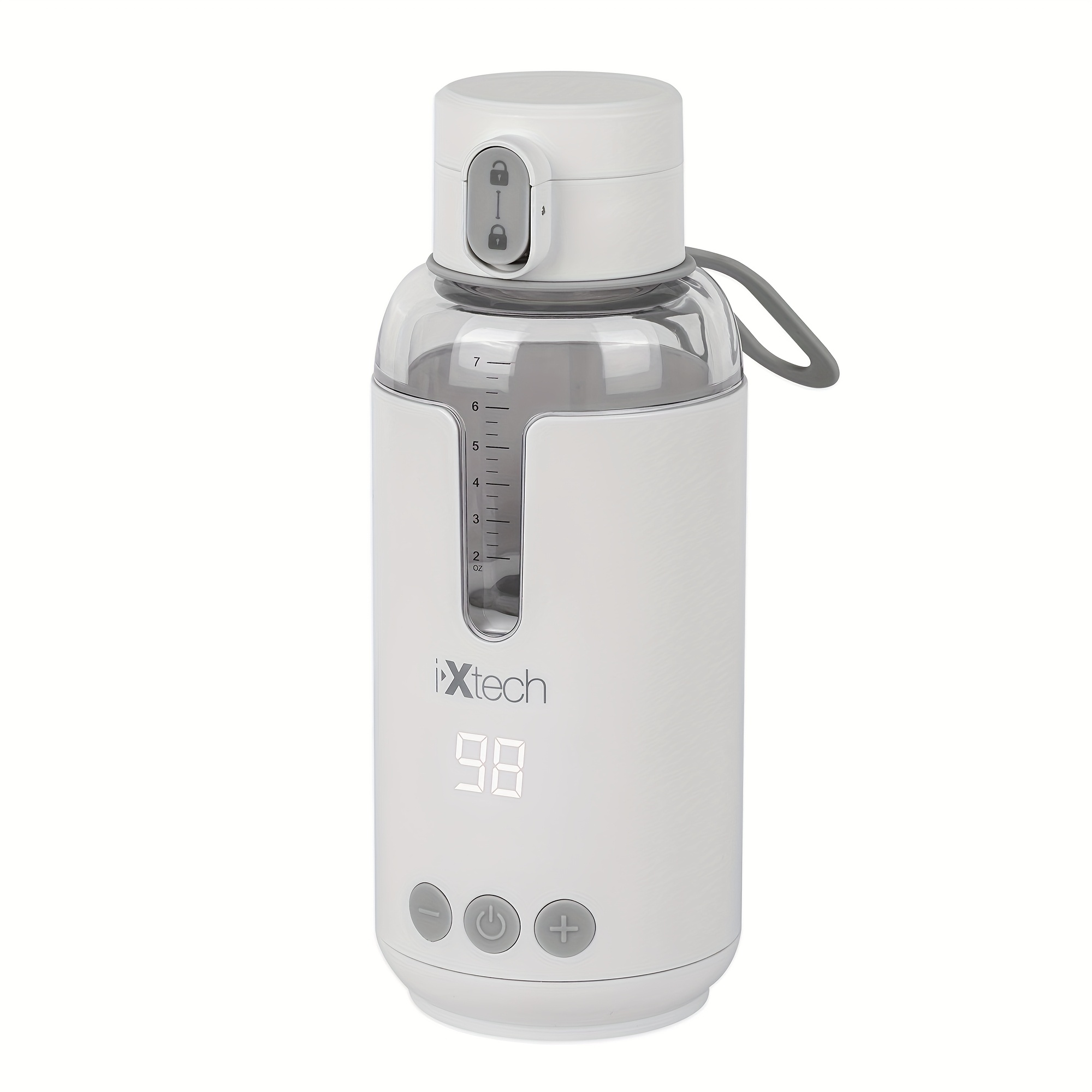 TEMU Ixtech Portable Water Warmer For Baby Formula, Milk Warmer For Travel, 8 Oz., Electric Warming With Adjustable Temperature Control,