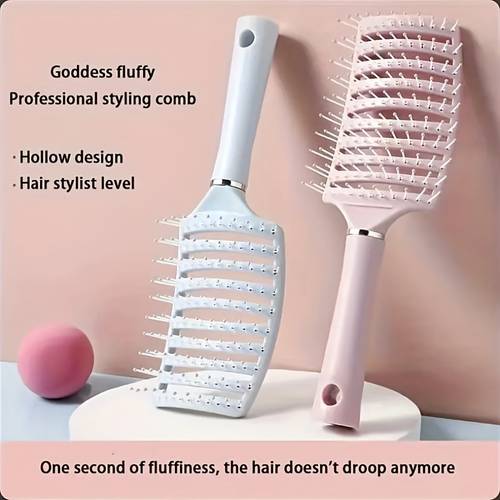 colorful comb high top fluffy hairstyle comb long hair curly hair massage curved comb fluffy hairstyle comb large curved rib design suitable for all hairstyles scalp massages and straight hair combs