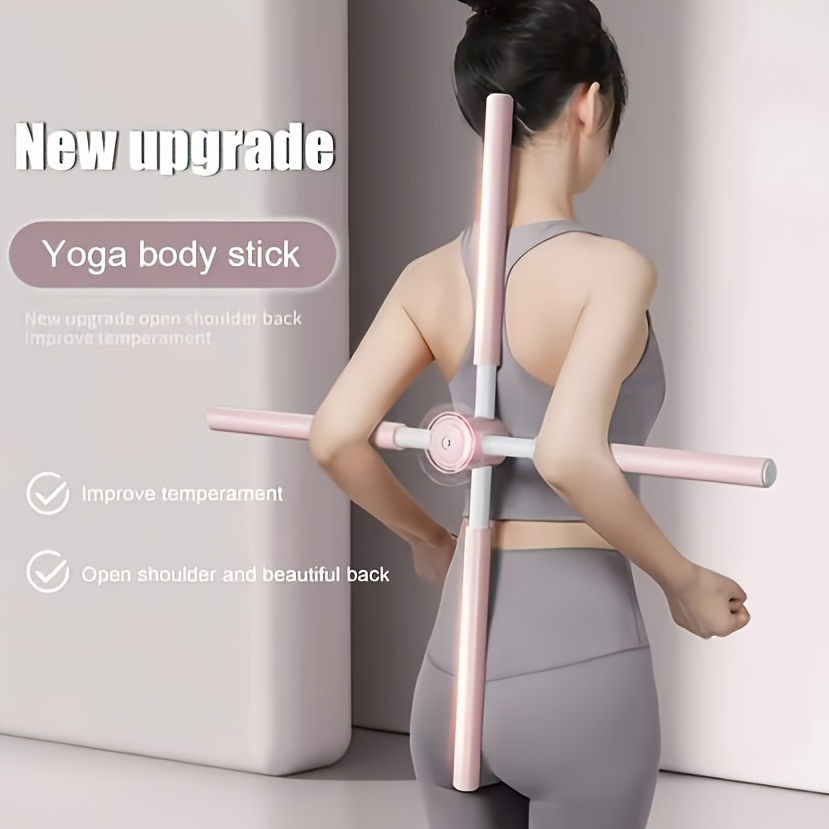 Yoga Body Stretching Stick - Durable PP Yoga Stretcher with Buckle for Posture and Hunchback Correction, Shoulder & Back Opening Device, Home Fitness Equipment | User-Friendly Design with Comfortable Grip - Perfect Gift for Mother's Day, Valentine's Day, Easter, Mom, Girlfriend (Multiple Colors Available)