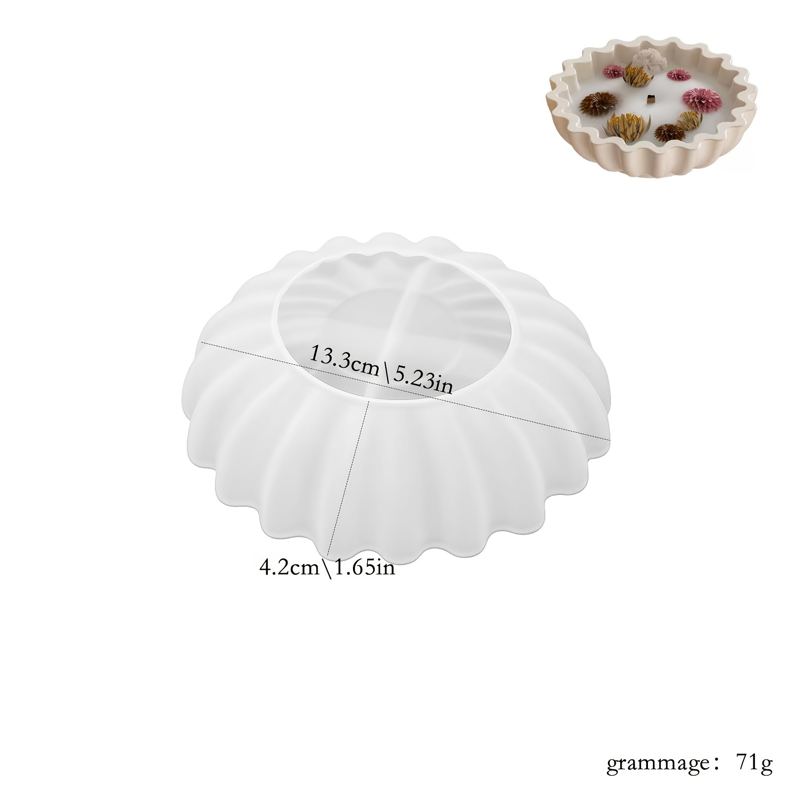 TEMU Wave-shaped Lace Plate Storage Bowl Resin Silicone Mold - A Silicone Mold For Use To Make Bowls And Saucers, Suitable For Resin And Epoxy Resin,