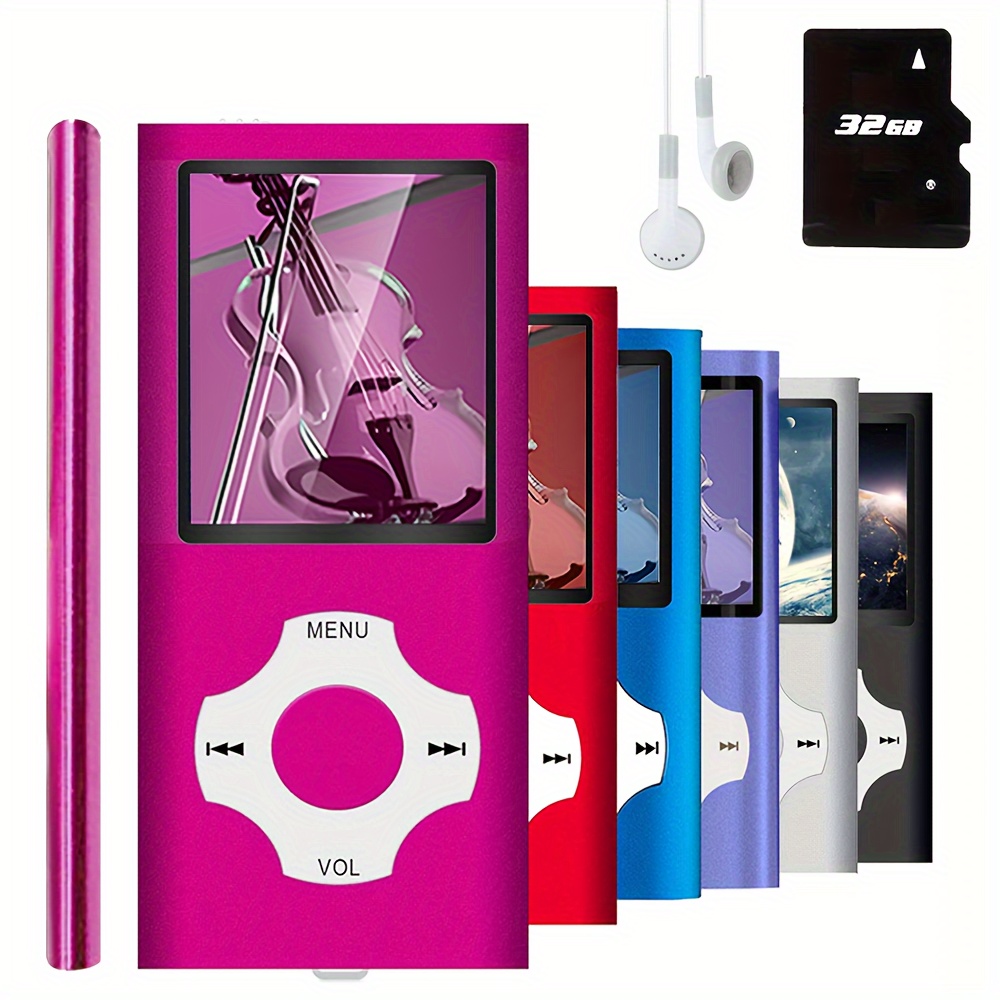 WiFi MP4 Player with Bluetooth, AGPTEK 4 inch Touch Screen 8GB Video Music  Player Support APPs, Spotify, FM Radio, up to 32GB, Pink