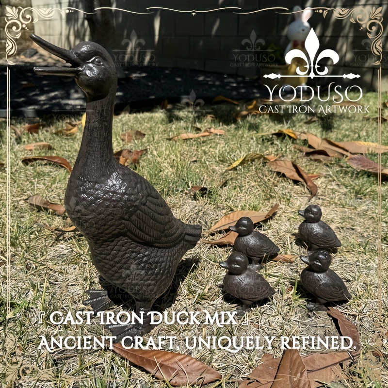 

Cast Iron Ducks , Mother Ducks Walking With Their In , Garden Decorations Duck , Separately For Mother Ducks Or , Size 15.7in Heigh And 3.6in Heigh, No Required.