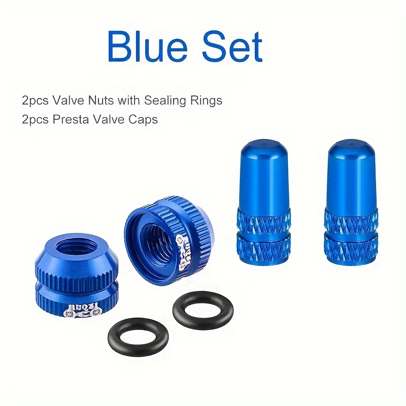Tapones de Rueda de Bicicleta de Aleación de Aluminio Azul