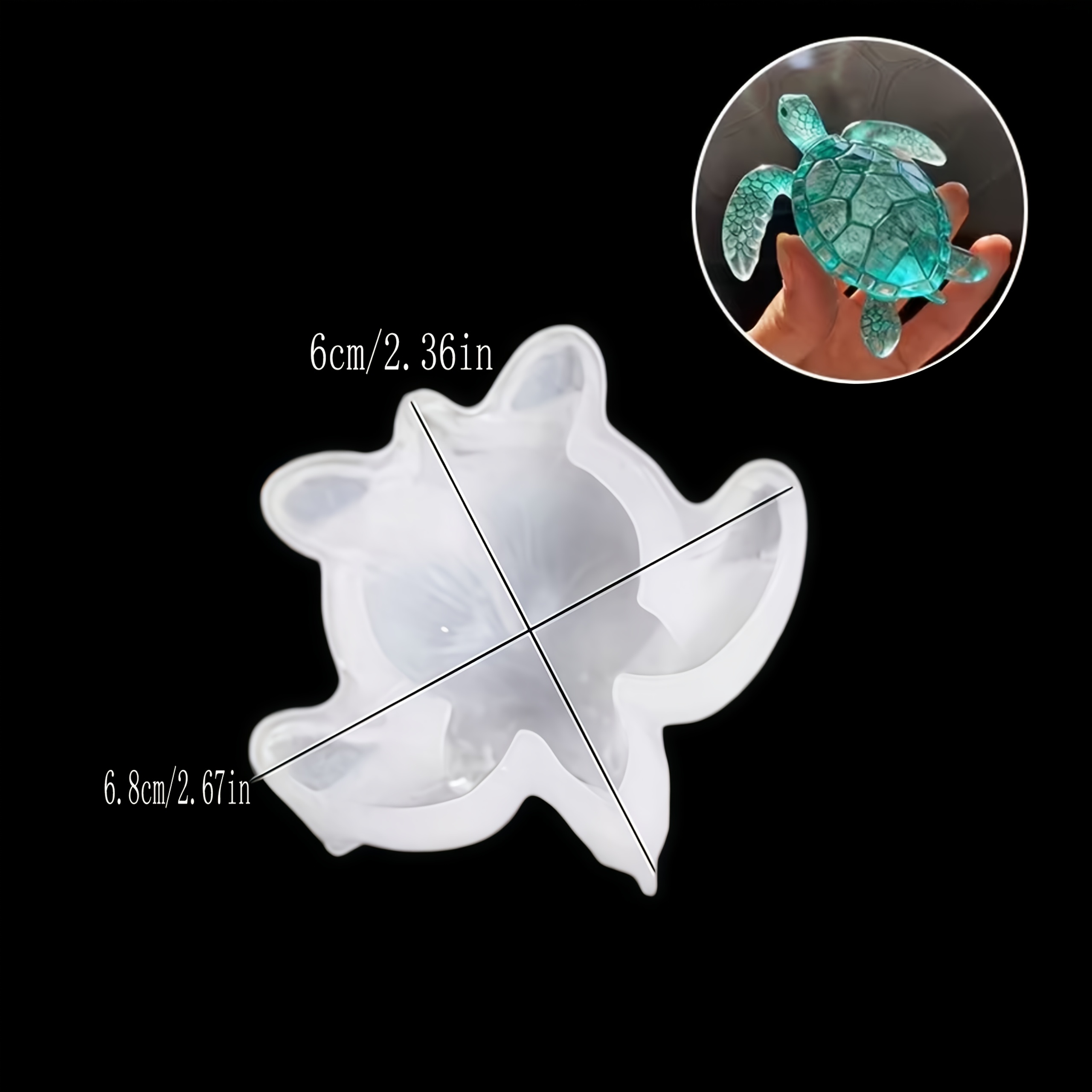 TEMU High-quality 3d Turtle Silicone Molds 2 Styles Of Turtle Molds Reusable Animal Designs Suitable For Plaster, Resin, Candles And Crafts - Create