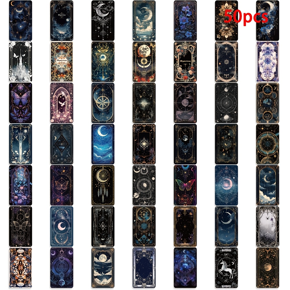 50pcs Mystery Journey Gothic Stickers Decals - Cartoon Animals Vinyl Stickers For Projects, Luggage, Water Bottles, Cases, Laptops, Skateboards, And More
