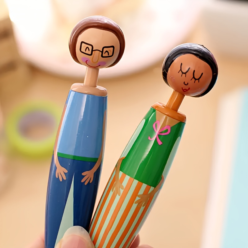 5pcs   retractable ballpoint pens   dry ink fine tip oval design   supplies plastic material medium point retractable closure cute pens school stationery   design durable writing   supplies fun accessories smooth writing retractable pens stationery lovers Product details 3