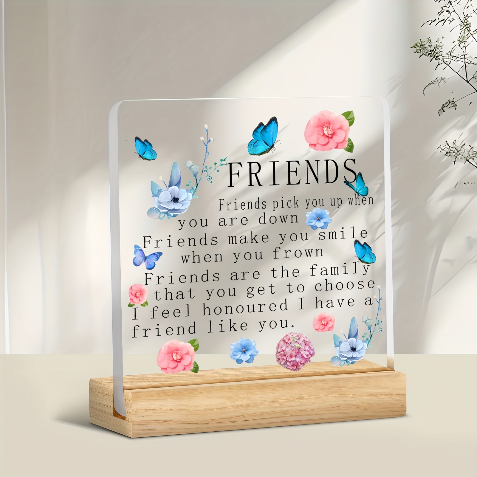 TEMU 2d Flat, 1pc, [long Live Ornament] Acrylic Decorative Plaque, With Words To You Day, A Commemorative Gift For /colleagues, To Office Cubicle Or