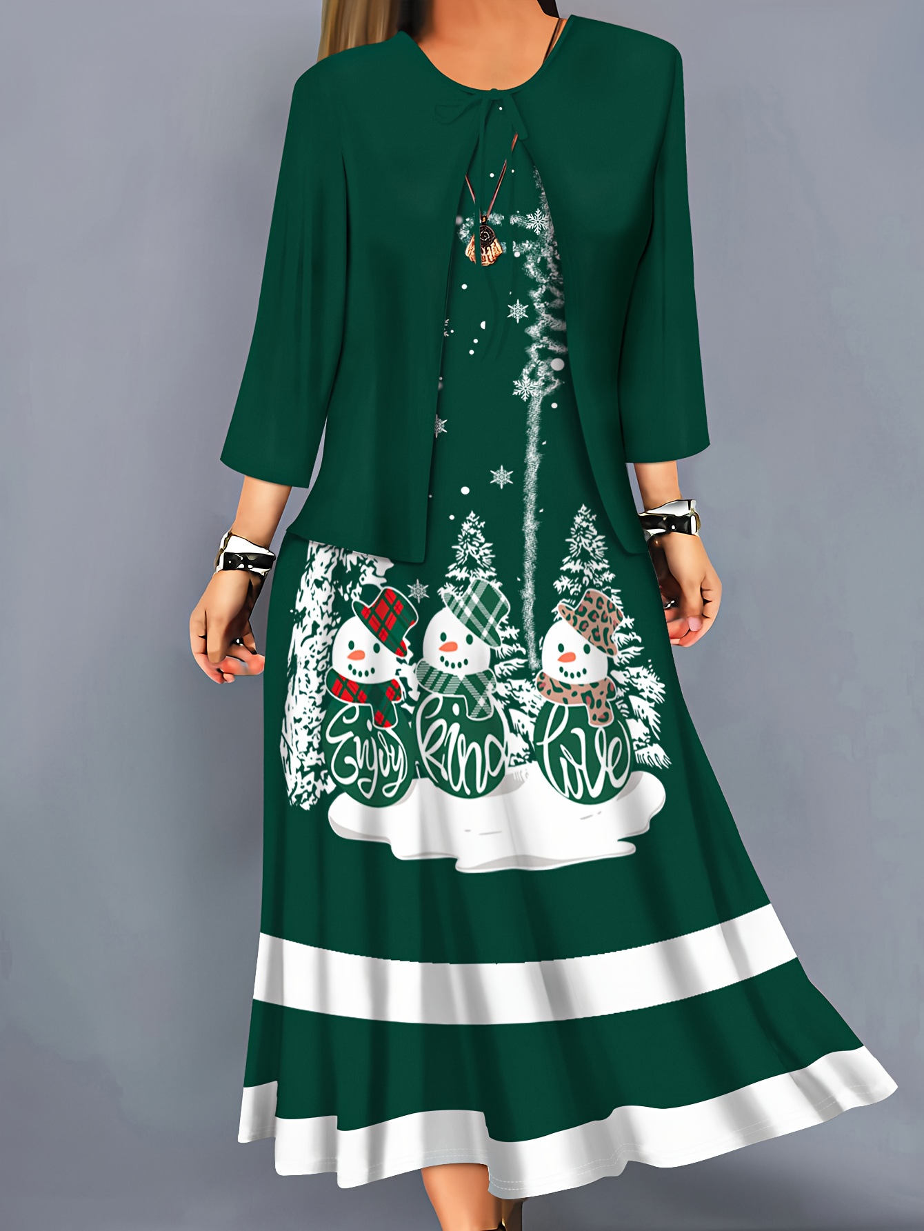 plus size plus size elegant plus size dress christmas - Temu