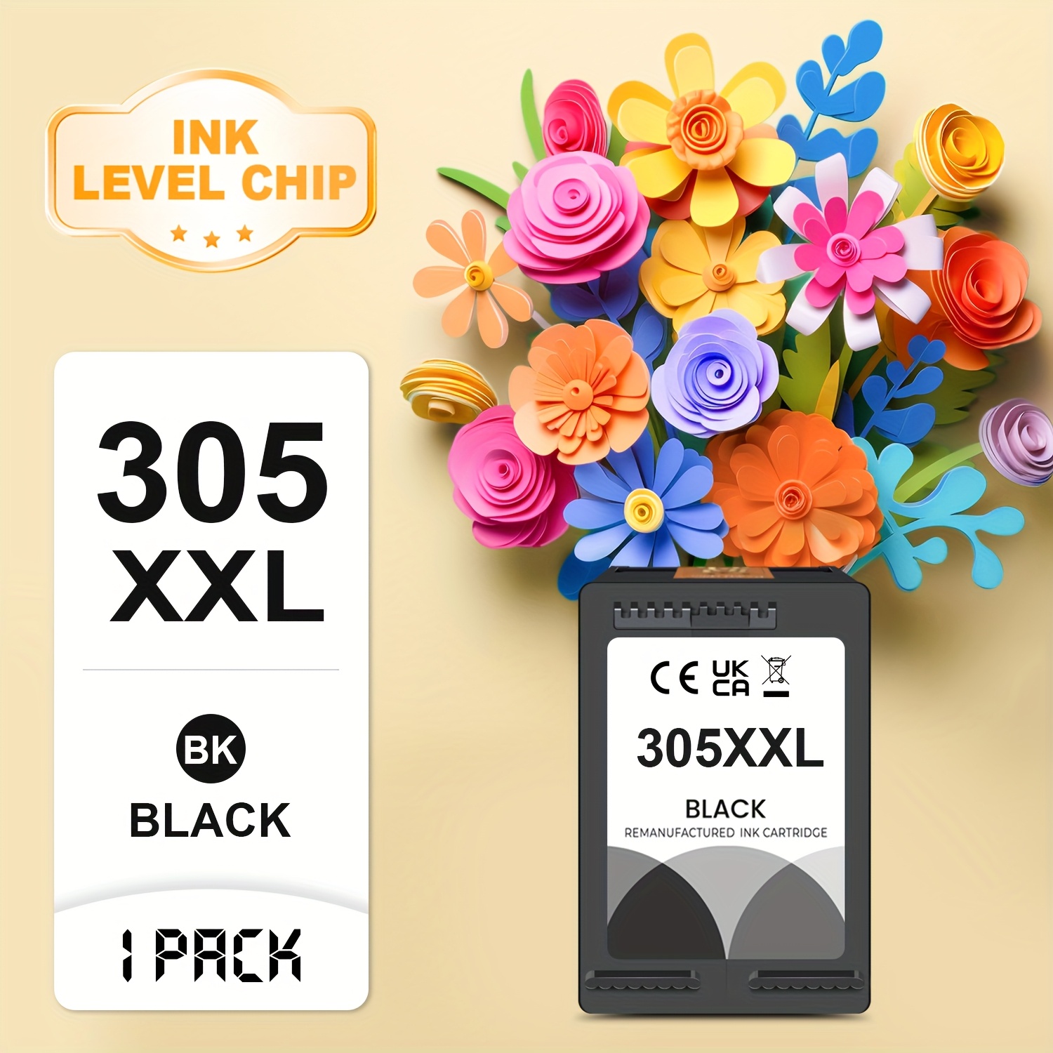 Image of 305xxl 305 Black Tri- Color Printer Ink Cartridges Used For 305xl Printer Cartridges Compatible With 2800e 2810e 2820e 2821e 2822e 2823e 2800 2810 2820 2821 2822 2823 4220e 4222e 4230e Printers