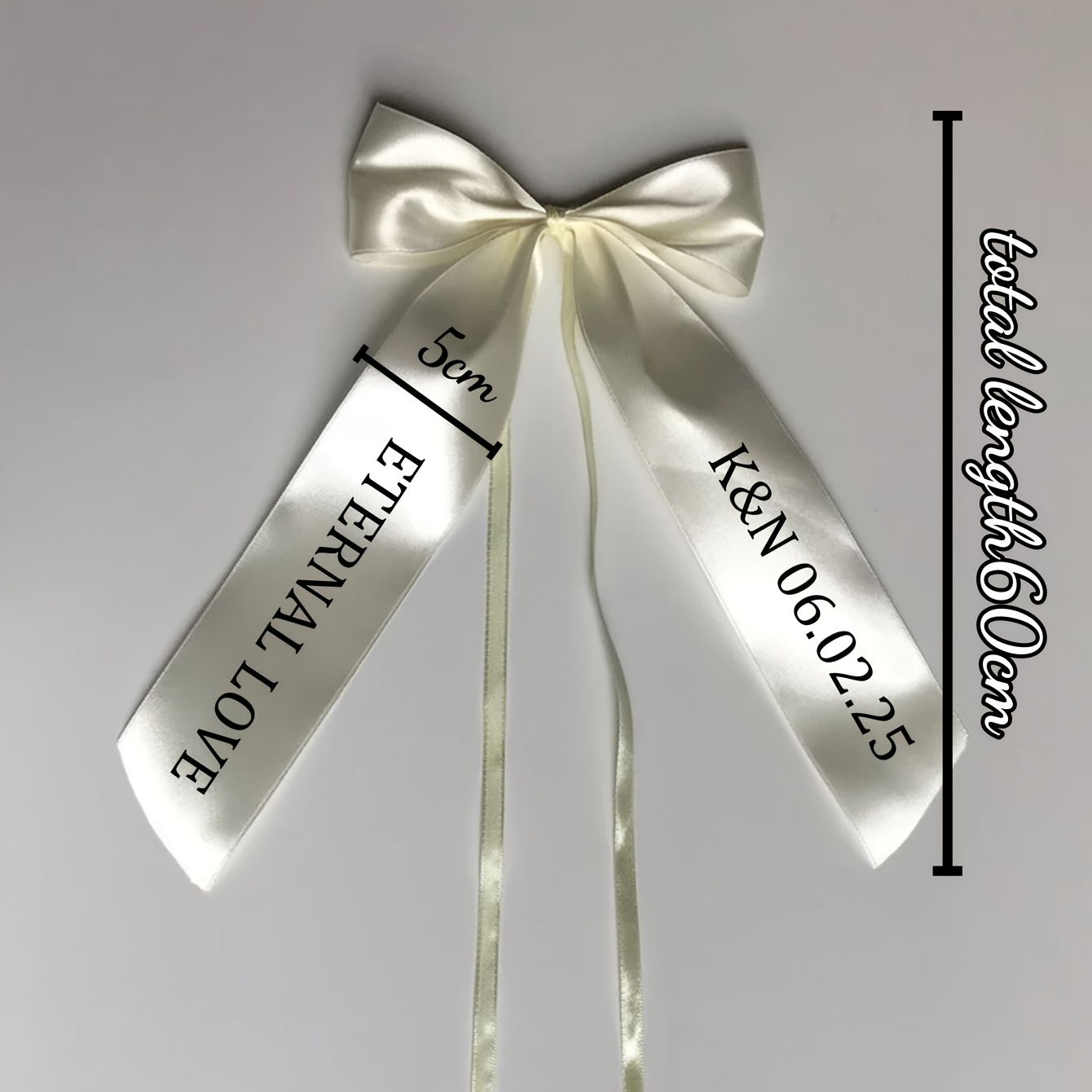 Image of A Custom Wedding Car Decoration Satin Bow Tie Car Decoration Wedding Car Decoration Wedding Bow Tie Satin Bow Tie Satin Bow Ring Custom Ribbon Bow Halloween Decorations