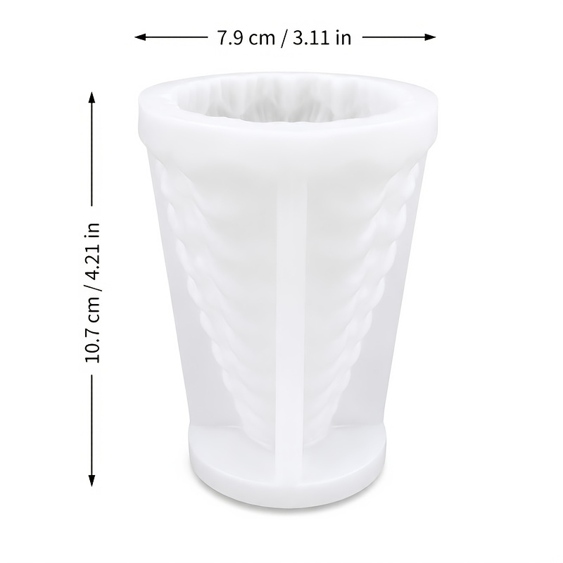 Image of Cylindrical Pine Tree Silicone Mold For Resin Casting, Christmas Tree Candle Clay Mold, Decor Making Tool