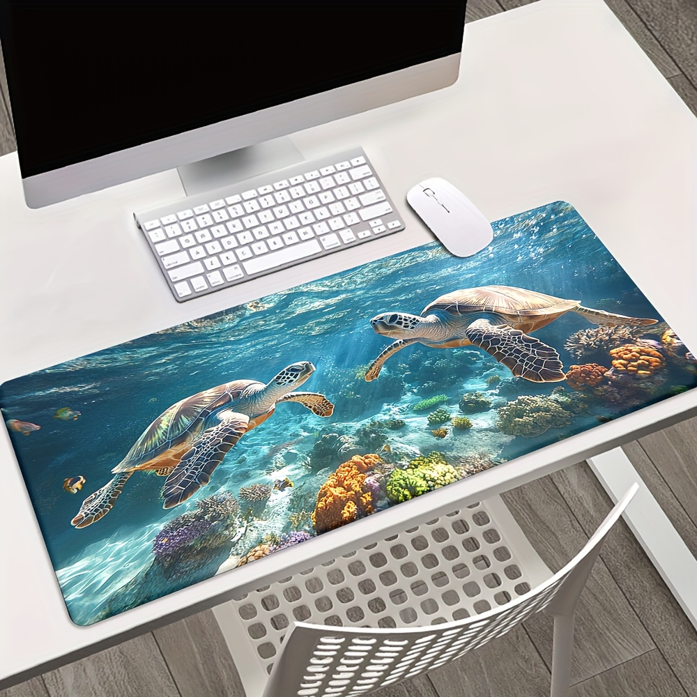 TEMU 1pc Ancient Turtle Mousepad, Keyboard Gaming Additions Mouse Mat, Office Computer Laptop Desk Mat, Office Mouse Pad