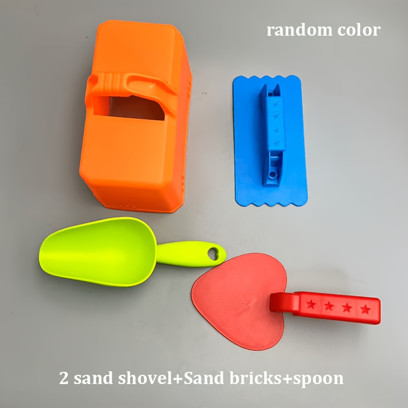 TEMU 4pcs Summer Outdoor Beach Toys And Snow Beach Construction Games, Suitable For Snow And Sand. With Bright Colors And Random Shades. Includes 4