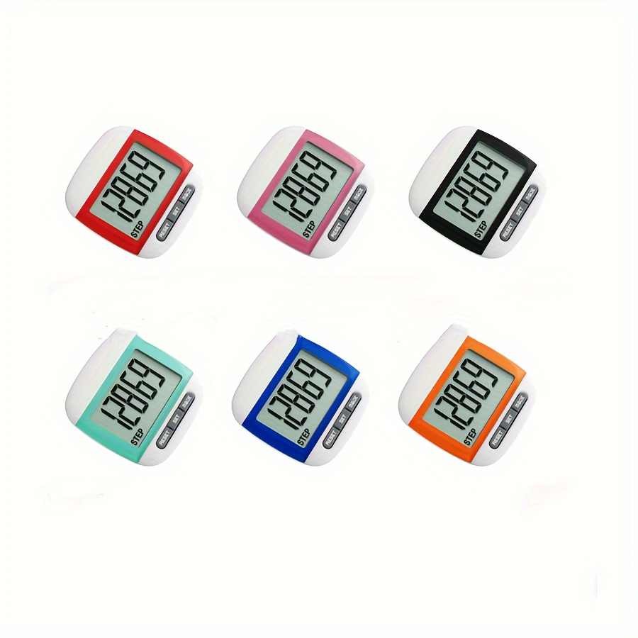1pc compact   pedometer with carabiner clip multi function step counter distance calorie   for   and training