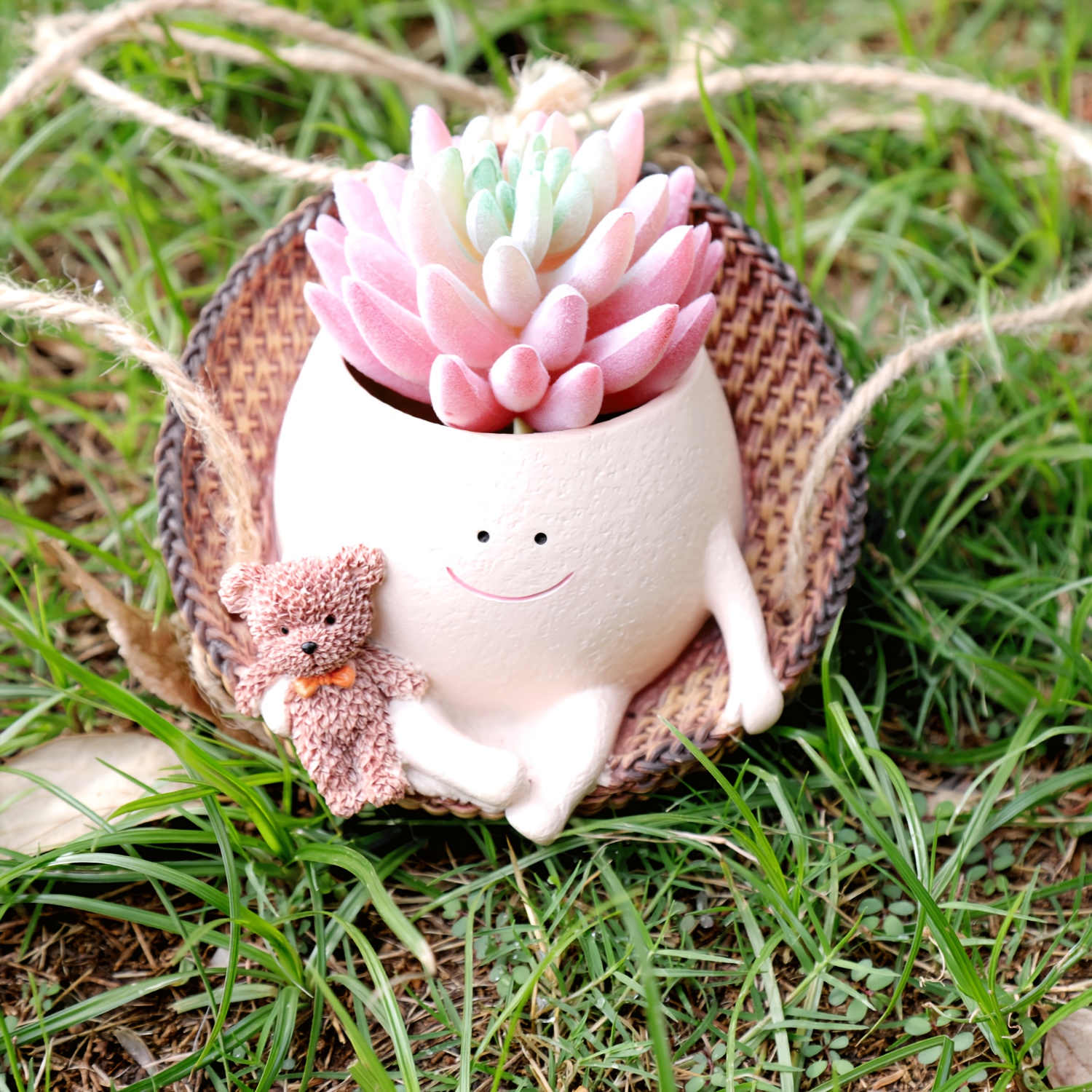resin planters bear perfect - Temu