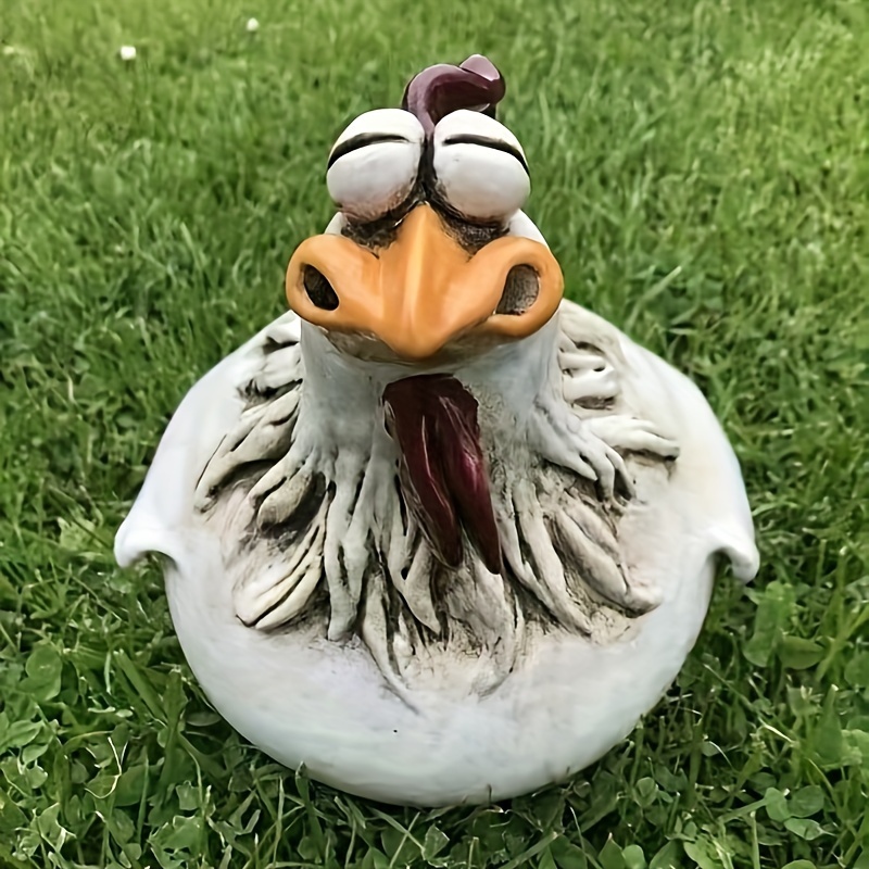 Teaeeno Enten-Statuen Aus Kunstharz – Outdoor-Deko Für Garten, Hof Oder Terrasse, Handbemalt