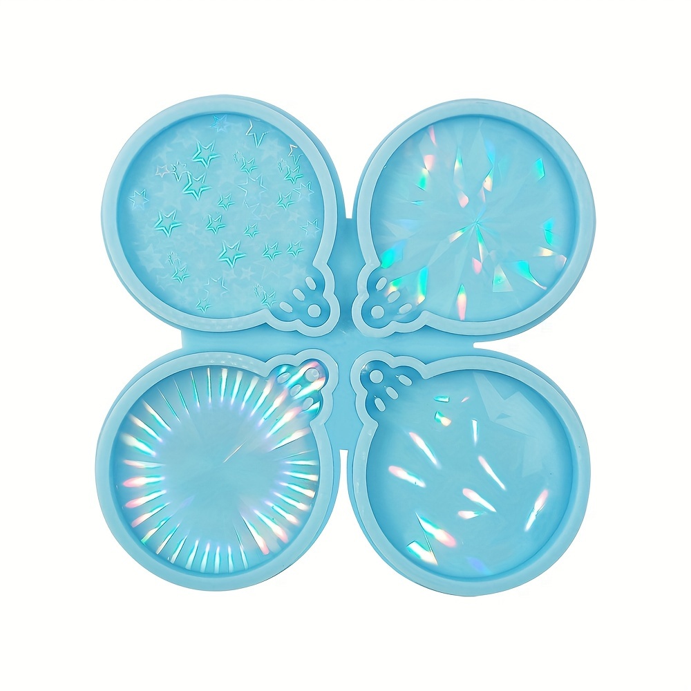 Image of A Set Of 4 Ball Cannon Combination Christmas Ornaments Featuring Holographic Laser Silicone Molds For Projects, Suitable For Indoor And Outdoor Decorations