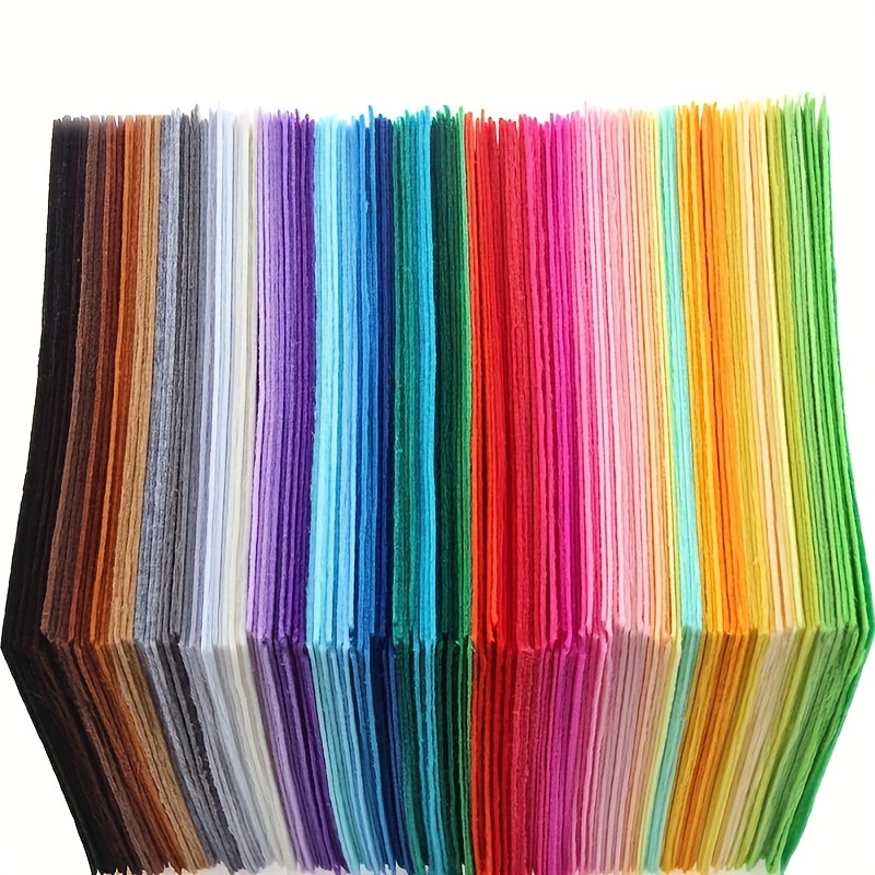 

40pcs, Felt Fabric Sheets, Craft Felt Squares 40 Assorted Colors 1mm Thick Non-woven Felt Sheets For Craft, Christmas Ornaments, School Projects, Festival Decoration Eid Al-adha Mubarak