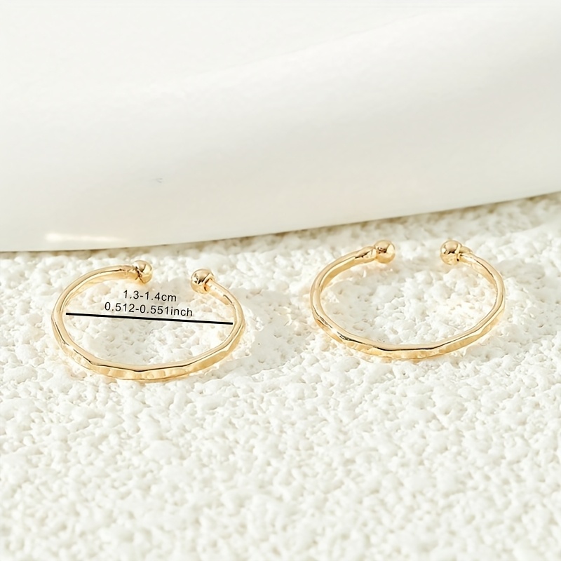 2pcs Delicate Thin Line Women's Toe Rings — Summer Essentials