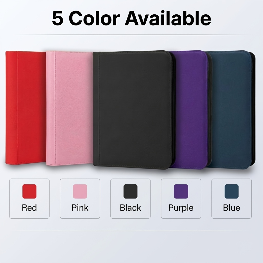 card collection sleeves 9-* Holder Album + 2pcs Card * in 5 Colors, Double-Sided Fixed Inner Pages, Binder, Photo Album, Trading Card Binder, Card Storage Book, for Card And Storage, Game Card Holder and tear If you've ever wanted to