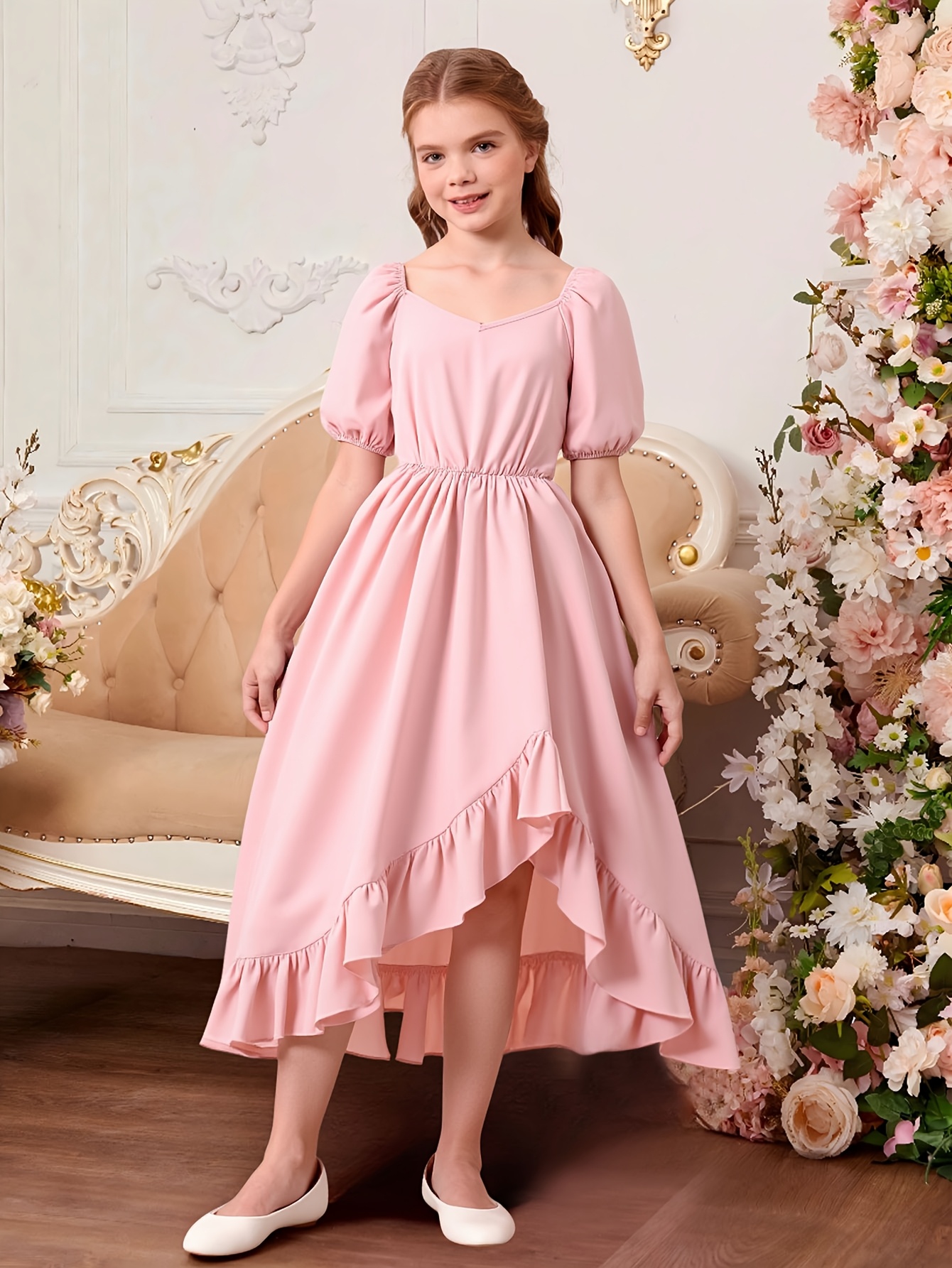fitted lace wedding dress Amazon.com: Galawaqe Fancy Girl Junior Bridesmaid Dresses Kids Sleeveless  Cute Maxi Dress Teen Long Wedding Party Prom Gowns Gold: Clothing, Shoes &  Jewelry main image 0