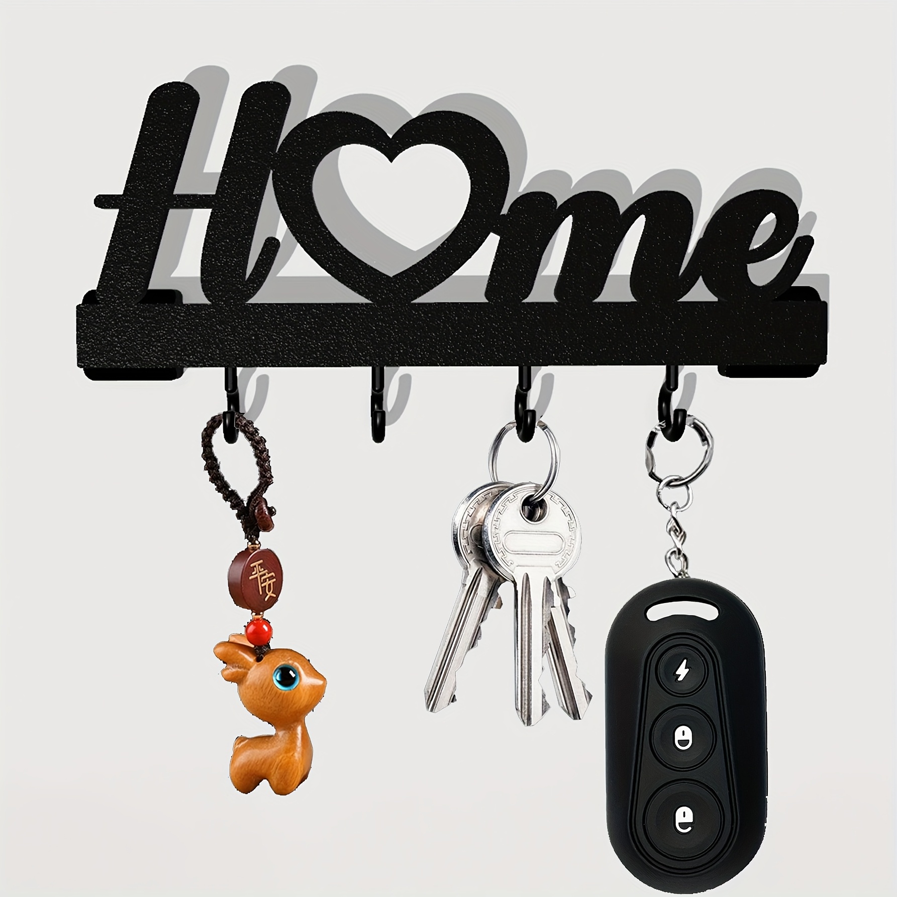 1pc   shape key hook wall mounted entrance organizer with hook   transparent nano double sided   no drilling required exquisite design suitable for living room home decor