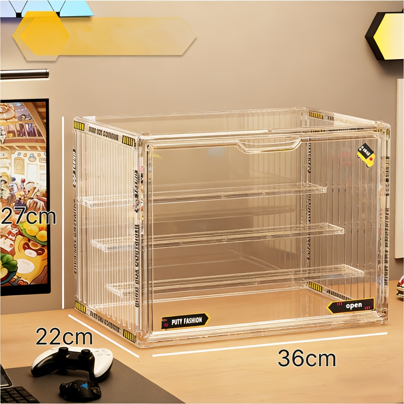 Image of Retail Display Cabinet Model Acrylic Display Cabinet Dustproof Building Block Display Rack Storage Storage Box