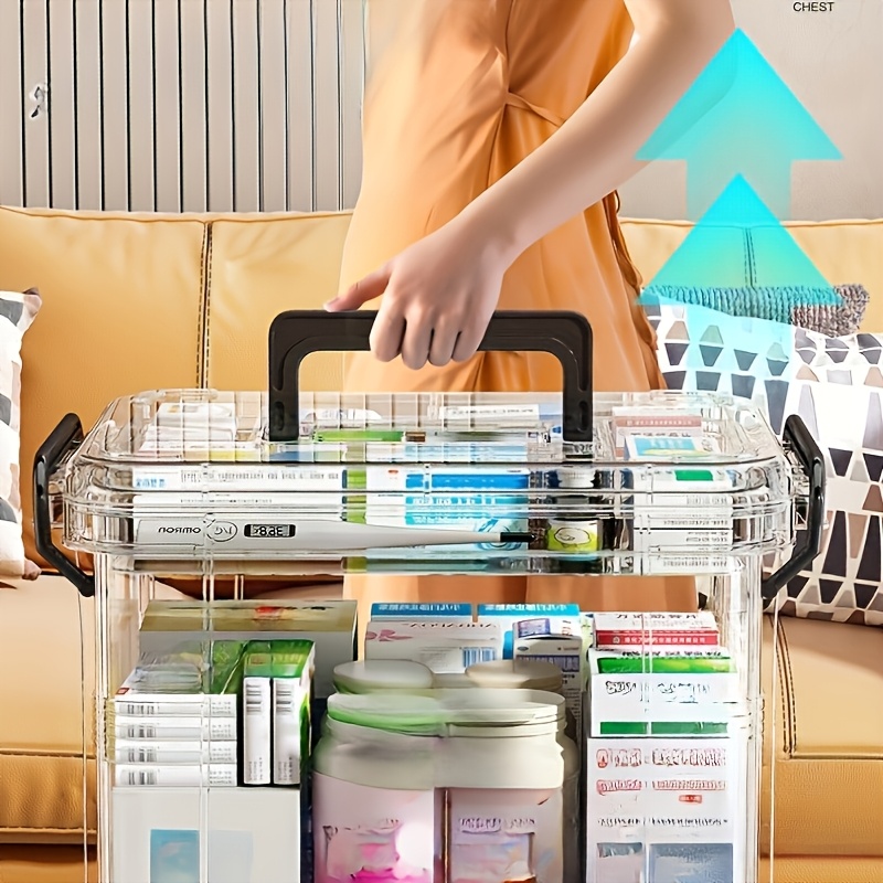 mukammal katta hajmdagi ikki qavatli suv o'tkazmaydigan shaffof saqlash qutisi, qulay kirish uchun, ochiq havoda foydalanish va sayohat uchun ideal, tafsilotlar 4