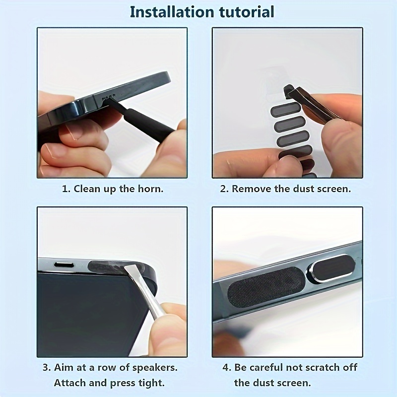 7pcs Suitable for Type-C Phone Dust Plug Cleaning Brush Protective Sticker Dust Cover for iPhone