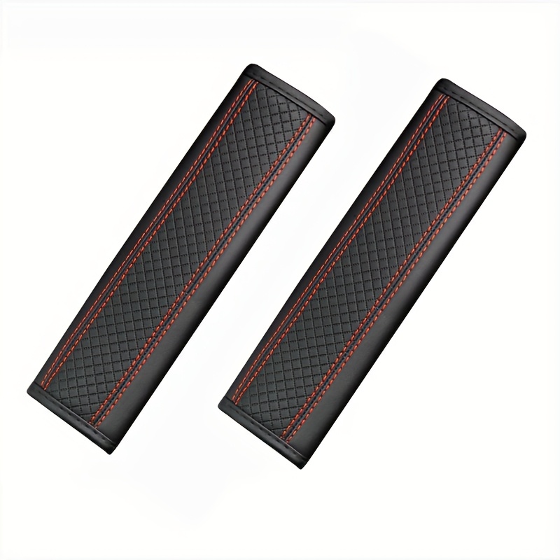 Image of 2pcs Hot Car Seat Belt Cover Faux Leather Safety Belt Shoulder Pad Comfortable Seat Belt Cover Shoulder Interior Additions
