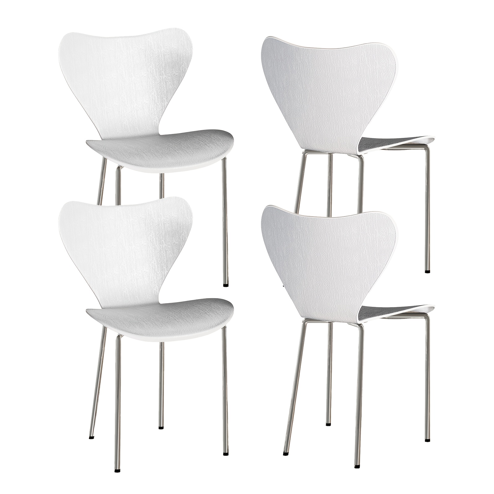 TEMU 4pcs Set Dining Chairs, Plastic Dining Chairs, Dining Chairs For The Kitchen, Dining Chairs For The Living Room, Plastic Dining Chairs For ,