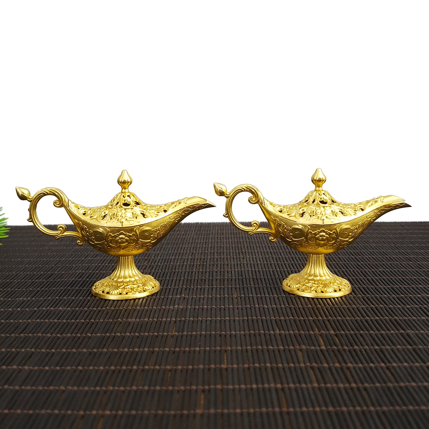 TEMU Set pezzi, Porta Lampada di Aladino con motivo vintage a nuvole di buon auspicio, Ornamento bruciatore per interni, per Ramadan, Yoga,
