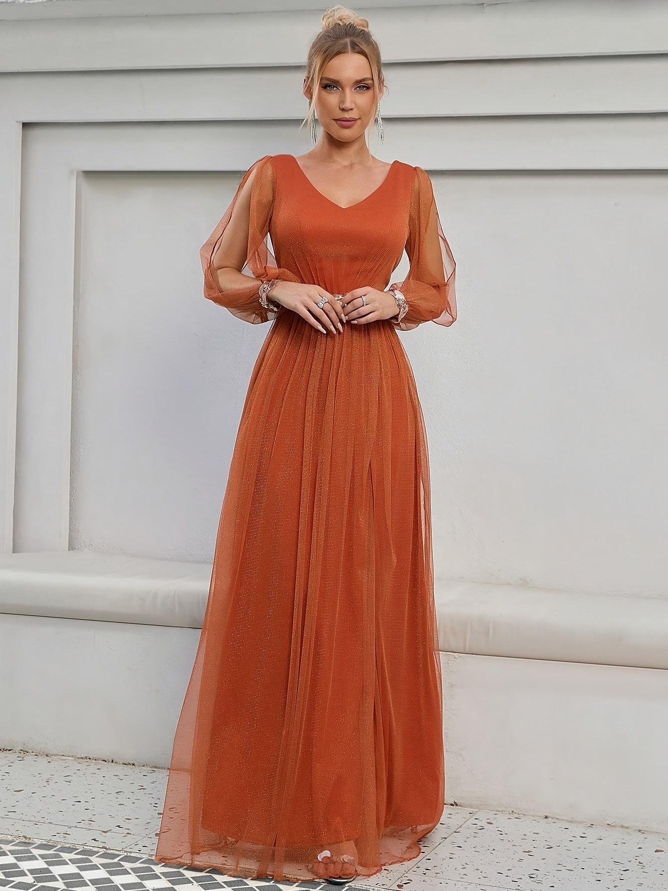 temu orange dress orange dresses for women