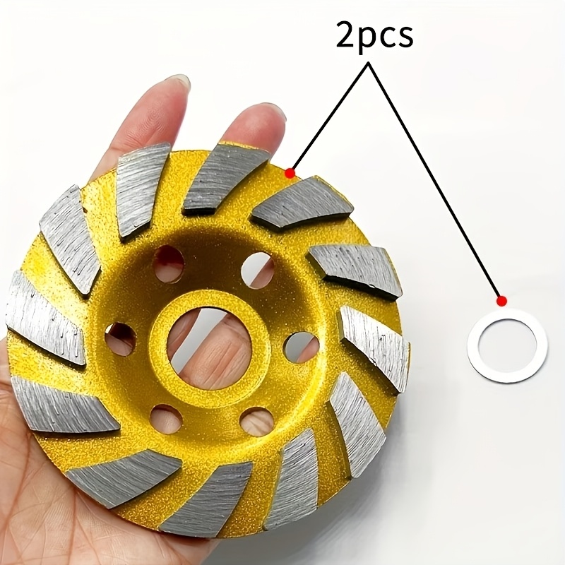 TEMU diamantée robuste de 4 pouces - turbine à 12 sections, idéale pour le polissage du béton, de et de la céramique, compatible avec divers