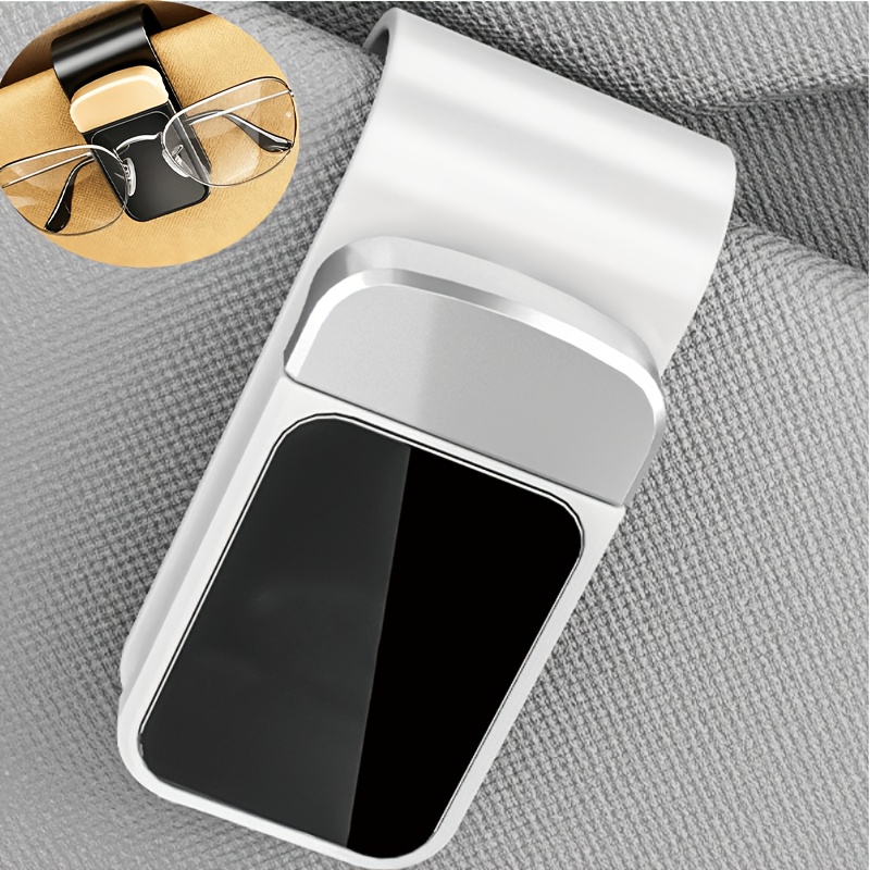 TEMU Car Visor Eyeglass Holder & Organizer Clip - Heavy-duty Multi-functional Fashion Glasses/glasses/hook Compatible For For Car Visors, Dashboard,