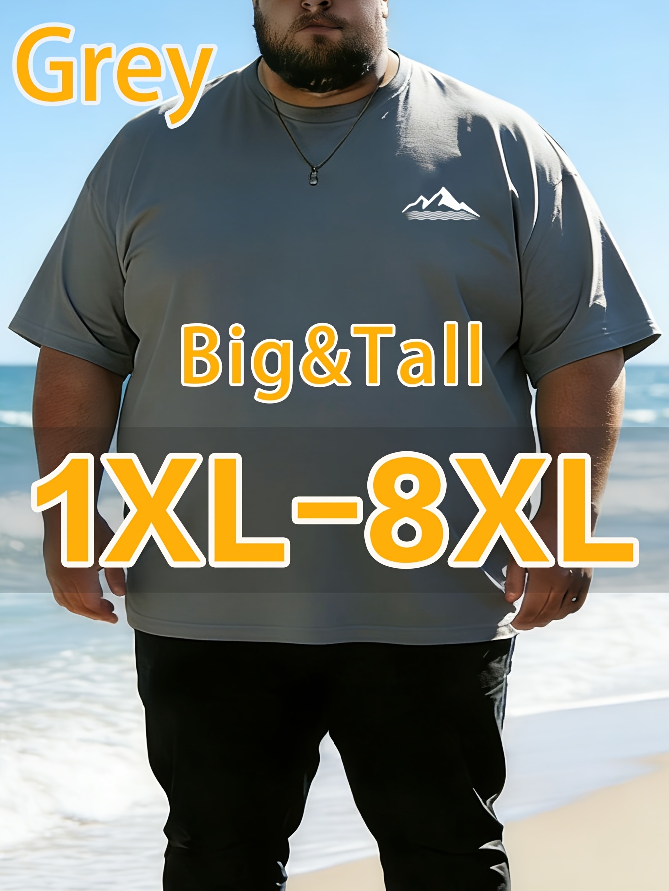 men big and tall t shirts sold on Temu United States