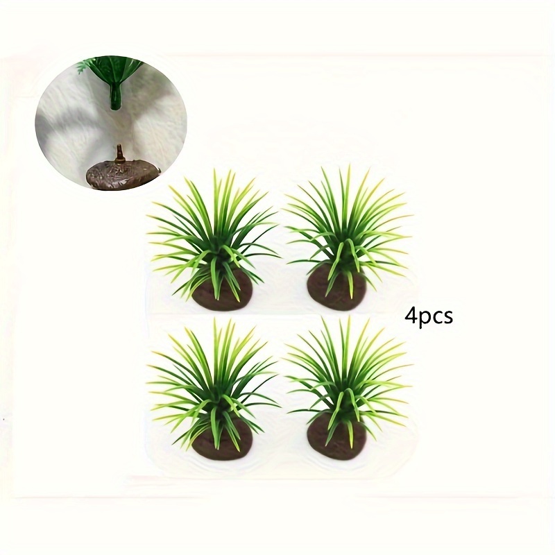 4pcs/6pcs Simulation Plant Set, Green Leaves Decoration Ornaments, Decorative Additions, Plastic Plants