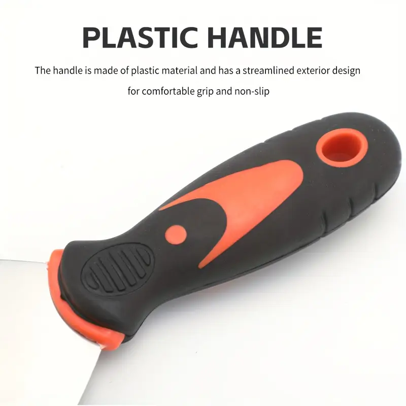 9 10pcs putty knife stainless steel paint scraper tool set with tape knife tool for repairing drywall removing wallpaper applying putty stucco cement adhesives details 3